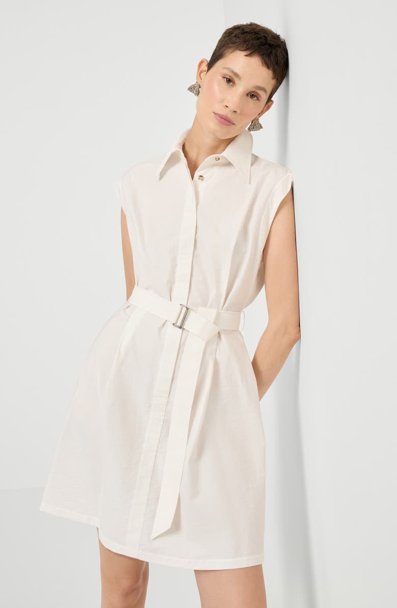 Brunello Cucinelli Mini Chemisier dress with monili, Alternate, color, Panama