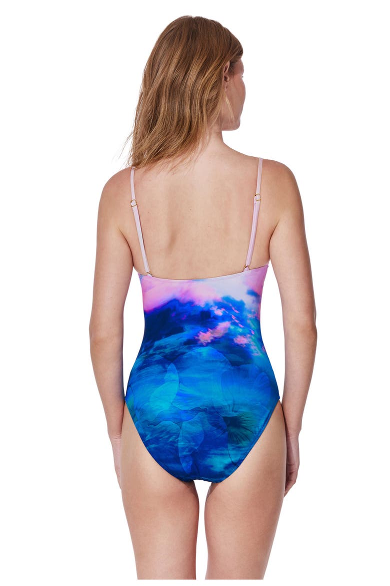 The Sea Underwire Square Neck One Piece, Alternate, color, Multi