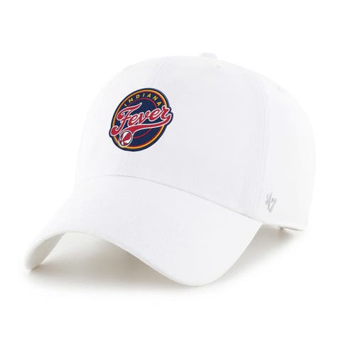 Men's '47 White Indiana Fever Core Logo Clean Up Adjustable Hat