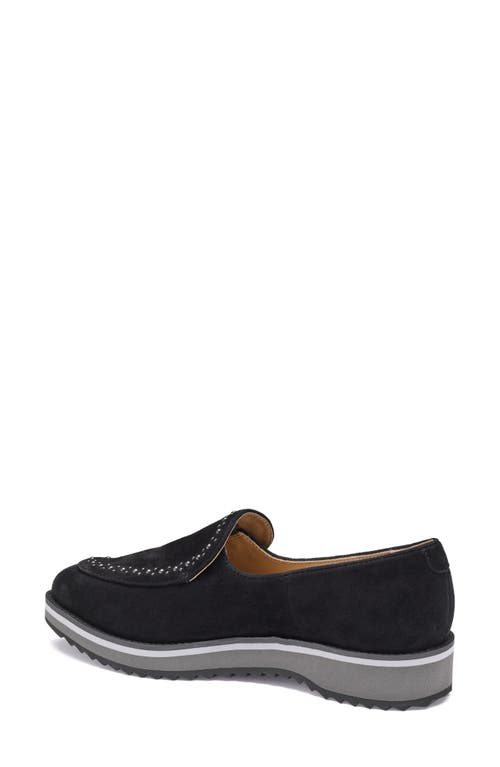 Johnston & Murphy Ulyssa Studded Platform Loafer In Black