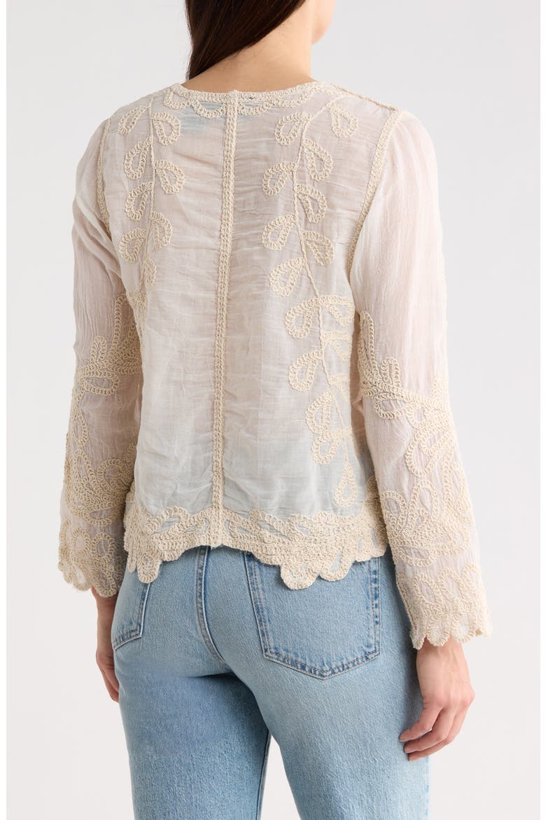 Eyelet Embroidery Woven Shirt, Alternate, color, WHITE