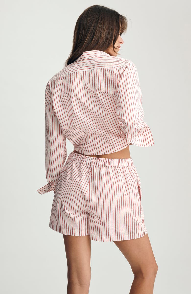 Mavi Jeans Stripe Shorts, Alternate, color, Red Striped