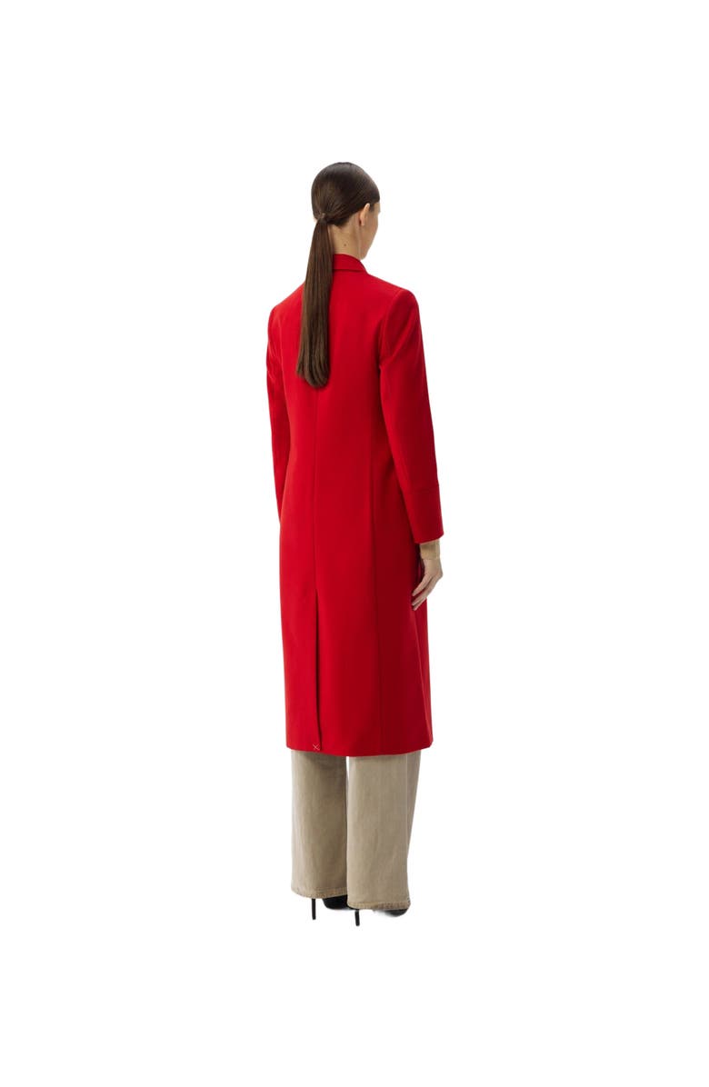 GOBI Mongolian Cashmere Cashmere Peak Lapel Long Coat, Alternate, color, Red