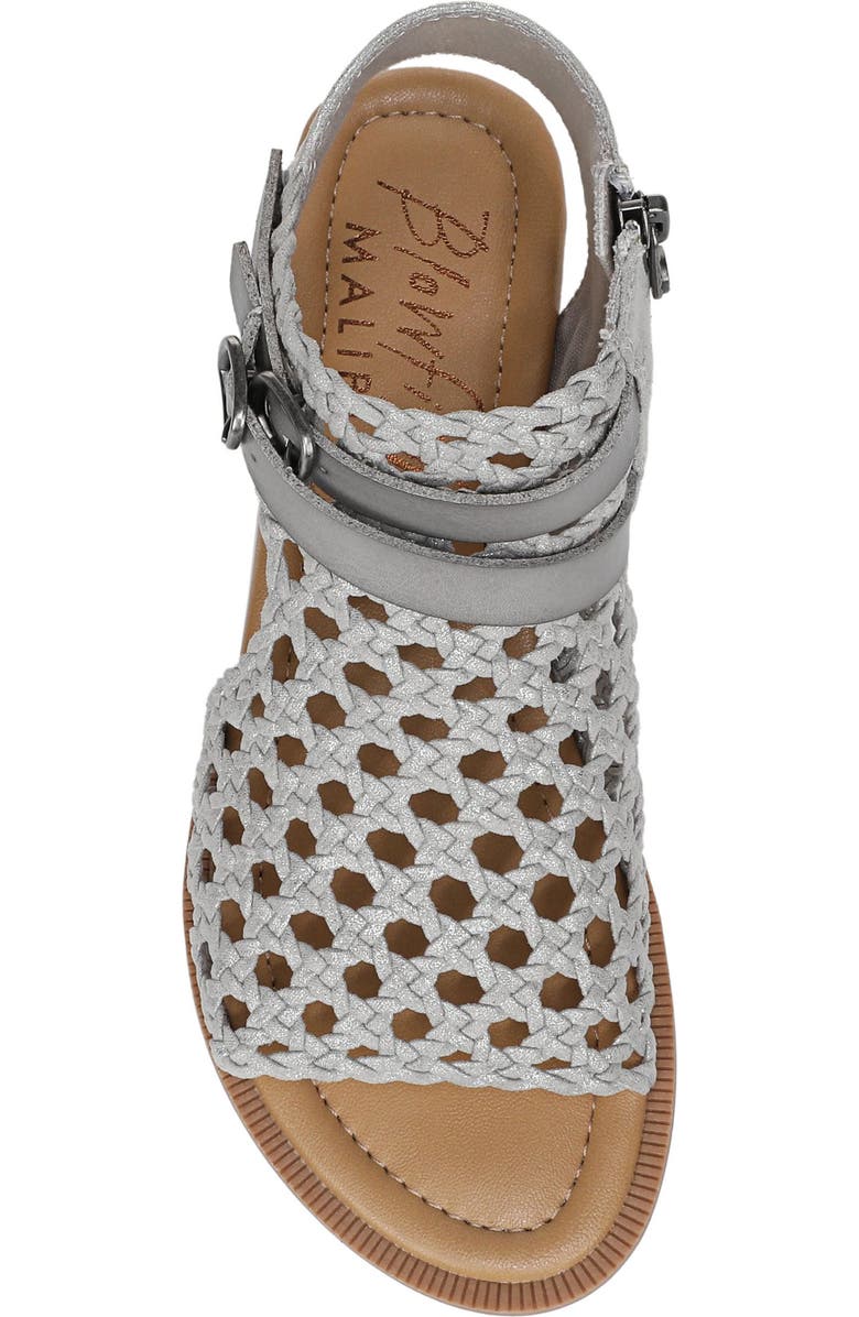 Blowfish Malibu Anuella Cage Sandal, Alternate, color, Silver Microsuede