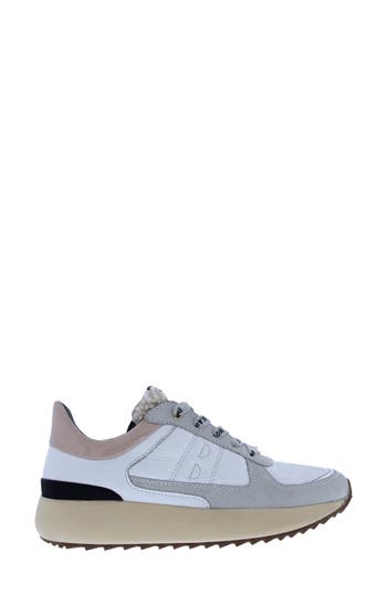 Blackstone Ul92 Genuine Shearling Lace-up Sneaker In Animal Print