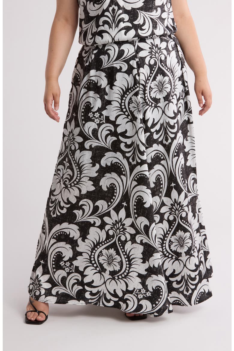 Bloom Printed Maxi Skirt, Main, color, HAITI FLORAL