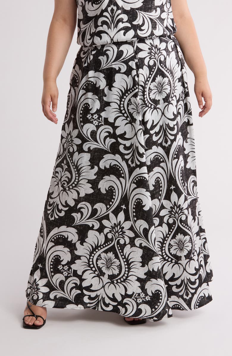 BY DESIGN Bloom Printed Maxi Skirt, Main, color, Haiti Floral