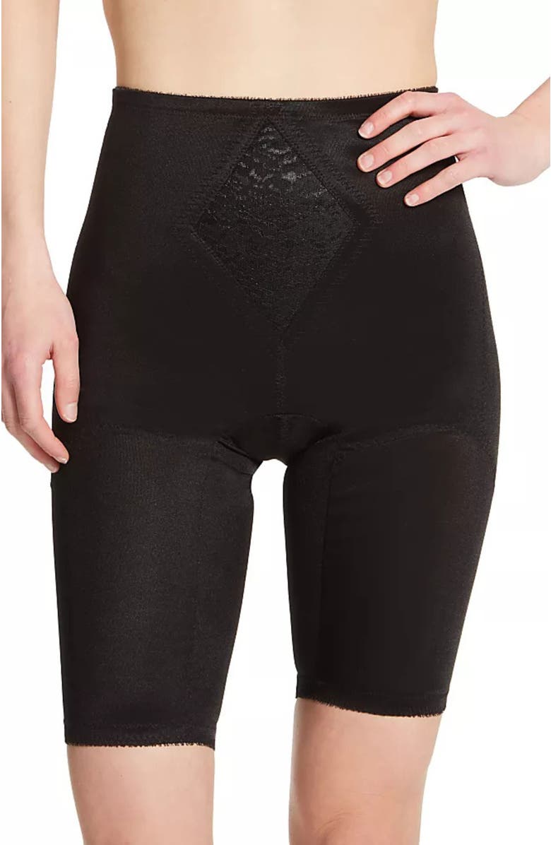 Rago Waistline Thigh Slimmer Tummy Control, Alternate, color, Black