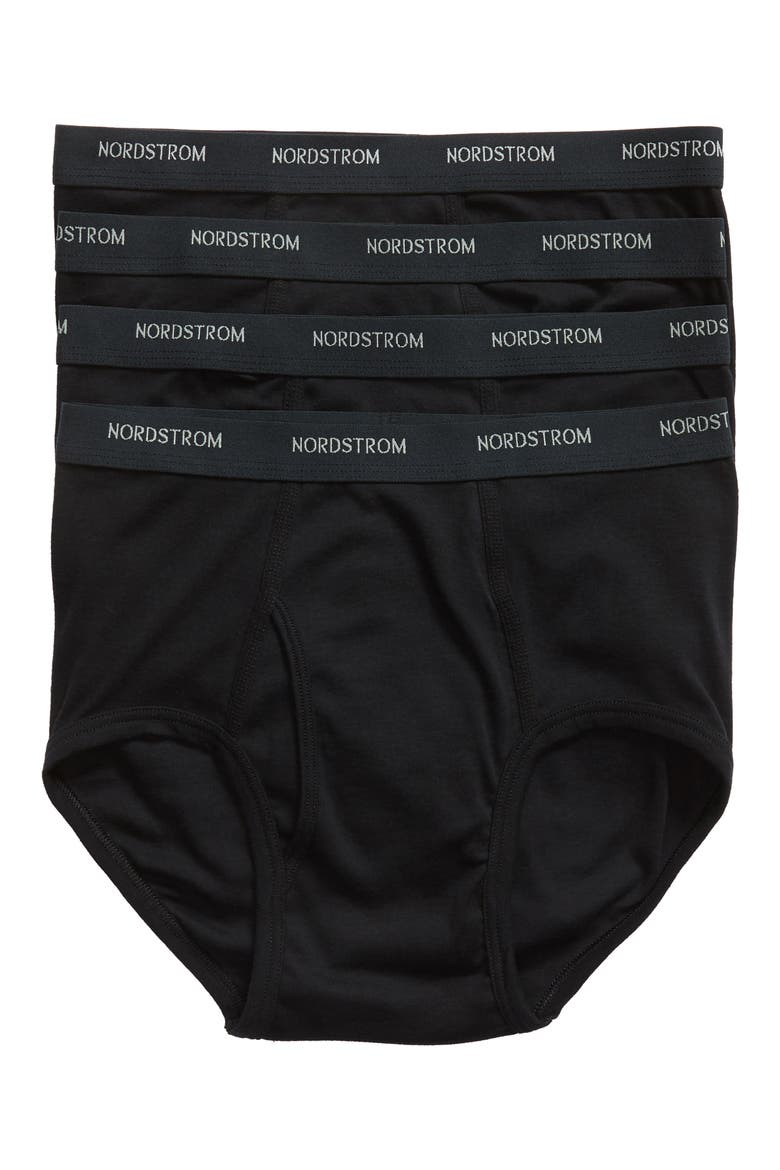 4-Pack Supima® Cotton Briefs, Main, color, BLACK