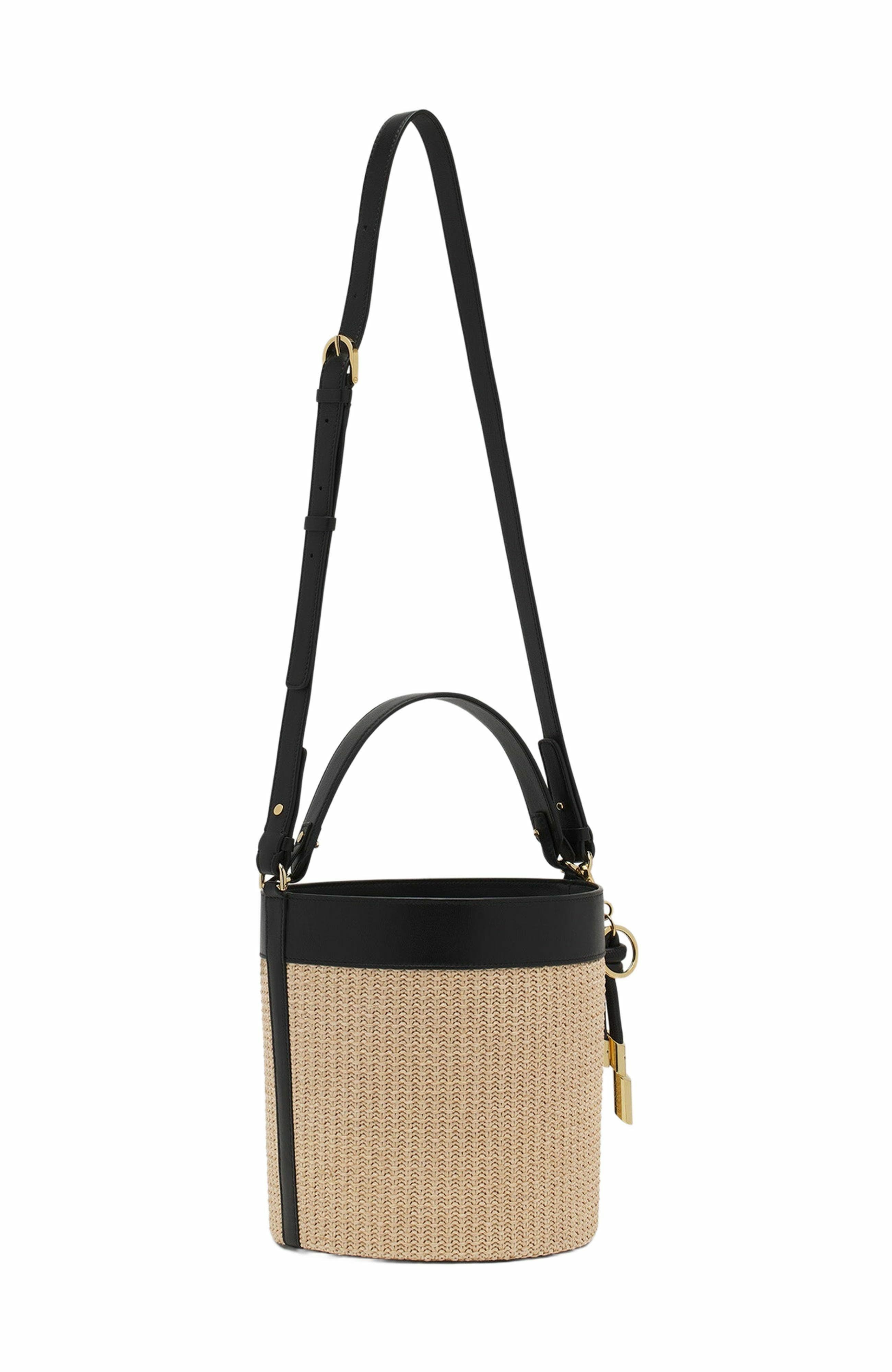 Lanvin Séquence Raffia Bucket Bag, Alternate, color, 