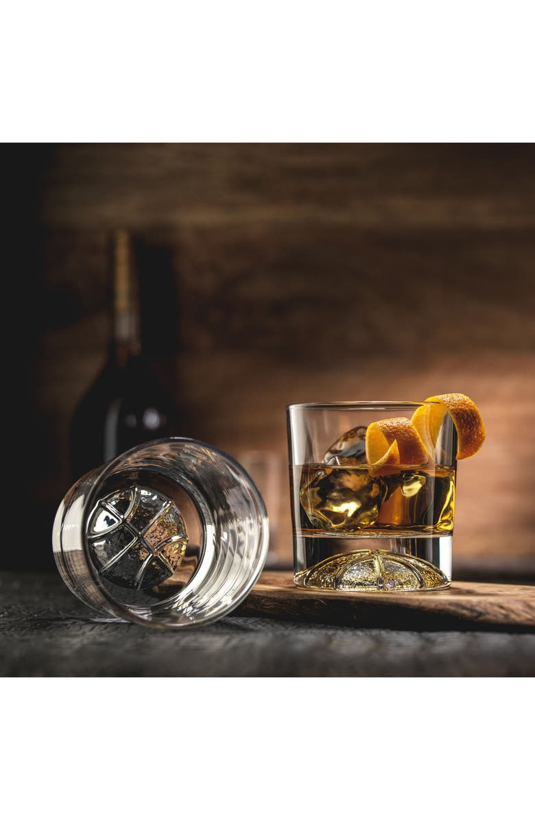 JoyJolt Swish Double Old Fashioned Tumbler - Set of 4, Alternate, color, Clear