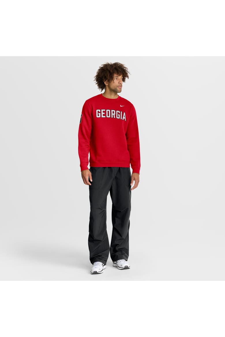 Men's Nike Red Georgia Bulldogs 2026 Sideline Club Sweatshirt, Alternate, color, Red