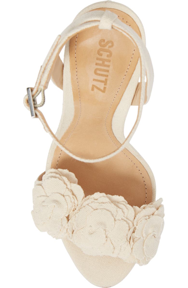 Schutz Aida Flower Appliqué Sandal, Alternate, color,