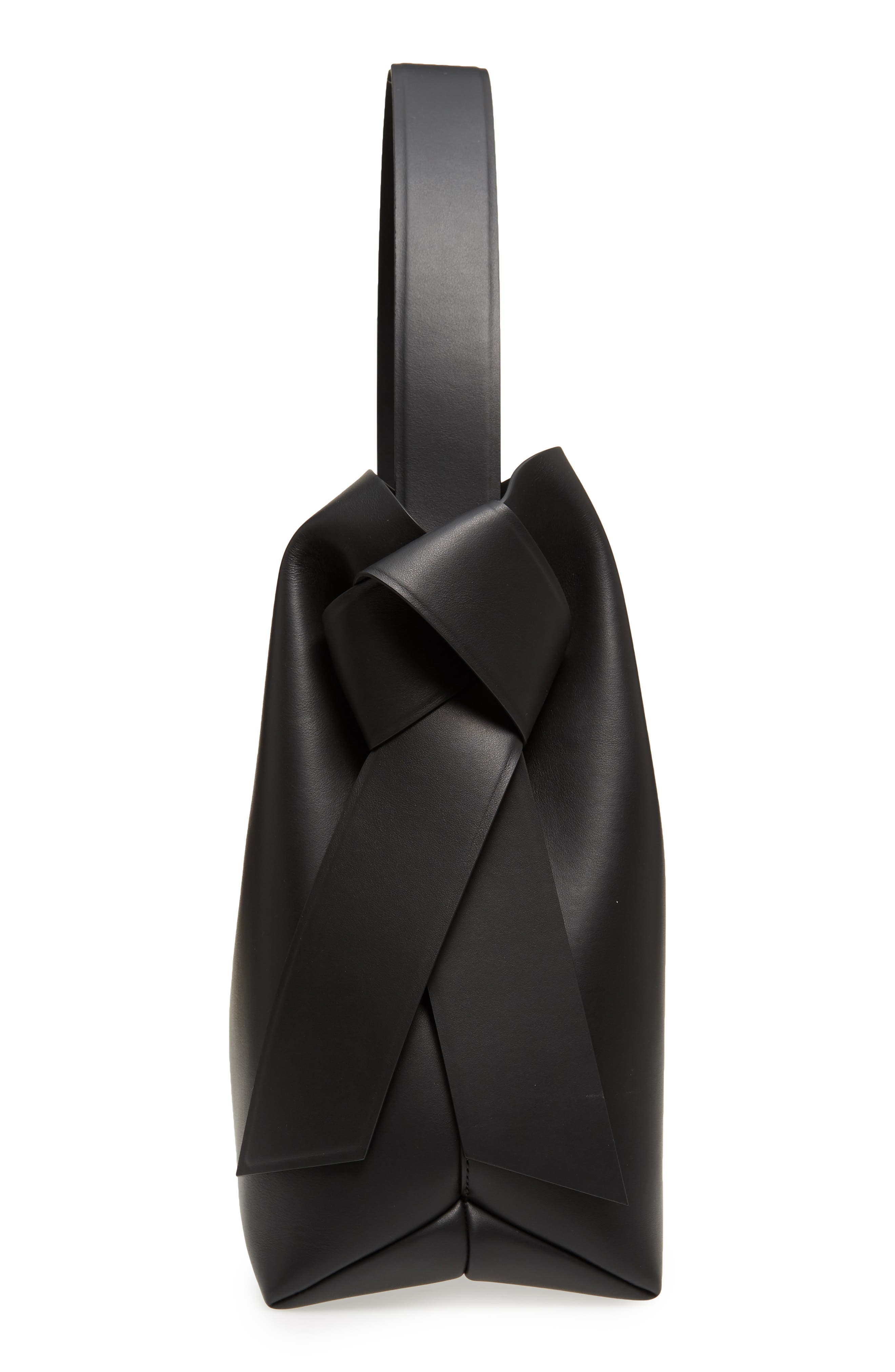 Musubi Leather Maxi Bag, Alternate, color, BLACKDNU