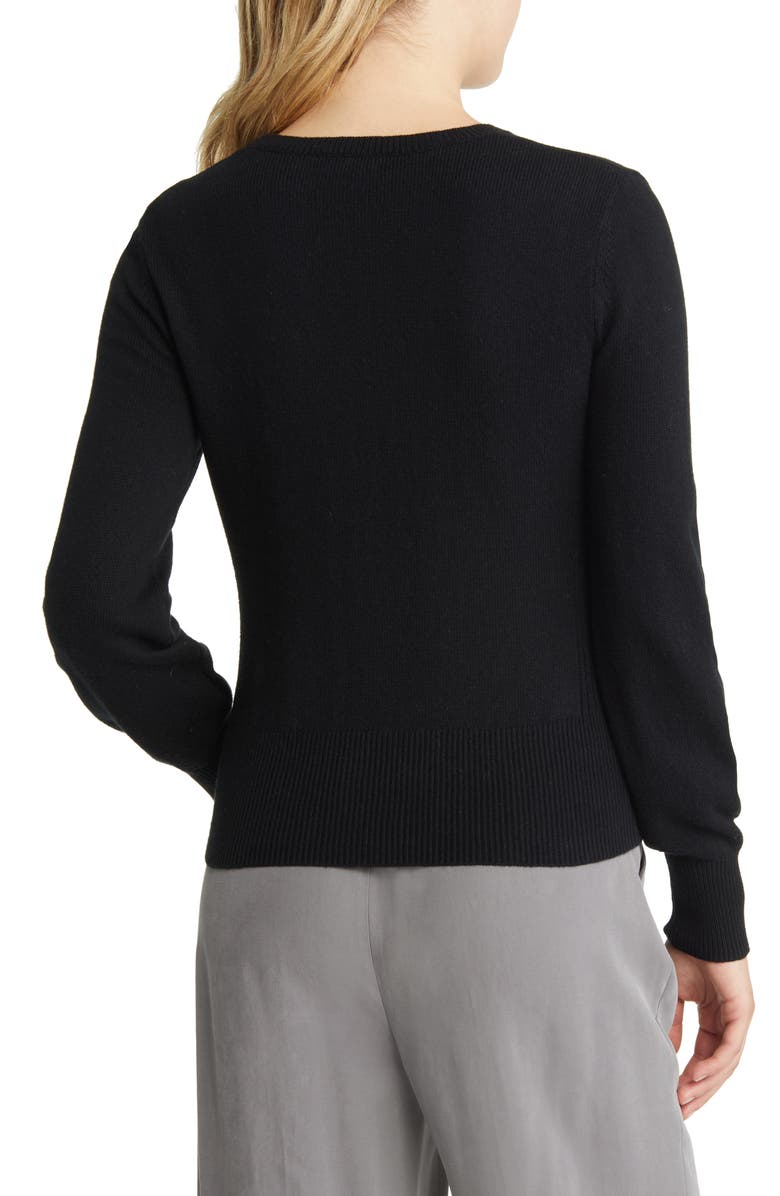 Nordstrom Puff Sleeve Cotton & Wool Sweater, Alternate, color, 