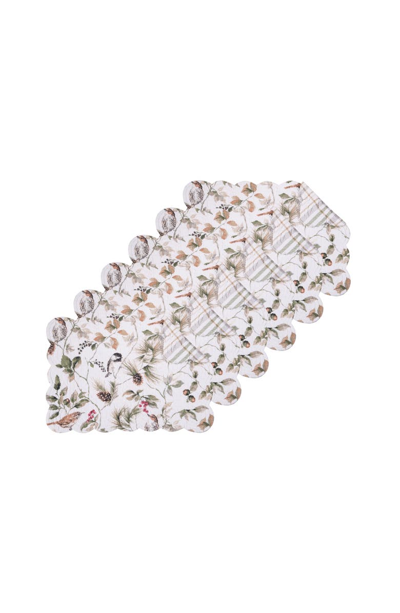 C&F Home Mira Songbird Placemats Set of 6 13" x 19", Main, color, 