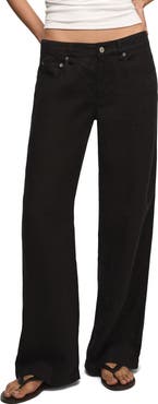 Lucky Brand Baggy Wide Leg Linen Pants