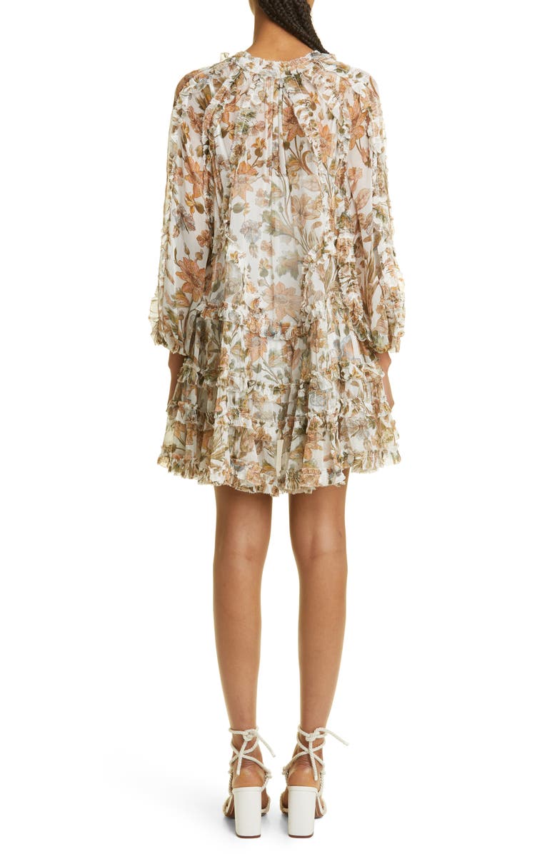 Zimmermann Floral Billow Frill Chintz Minidress, Alternate, color, 