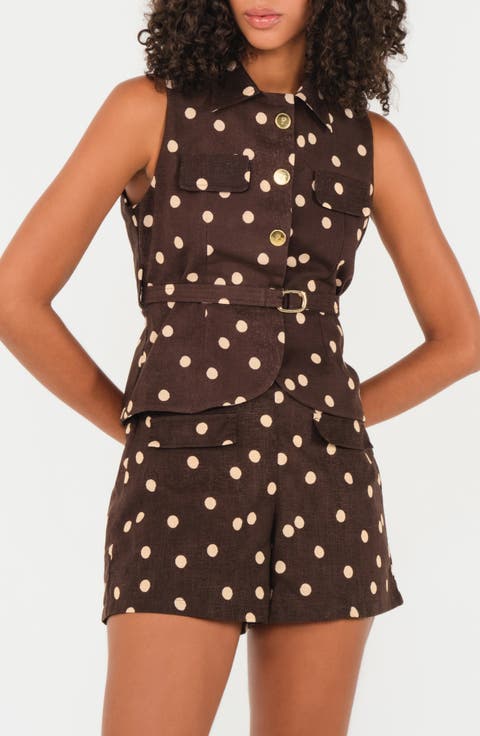 Stellas Belted Sleeveless Button-Up Shirt