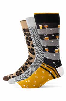 Lorenzo Uomo Assorted 3-Pack Crew Socks
