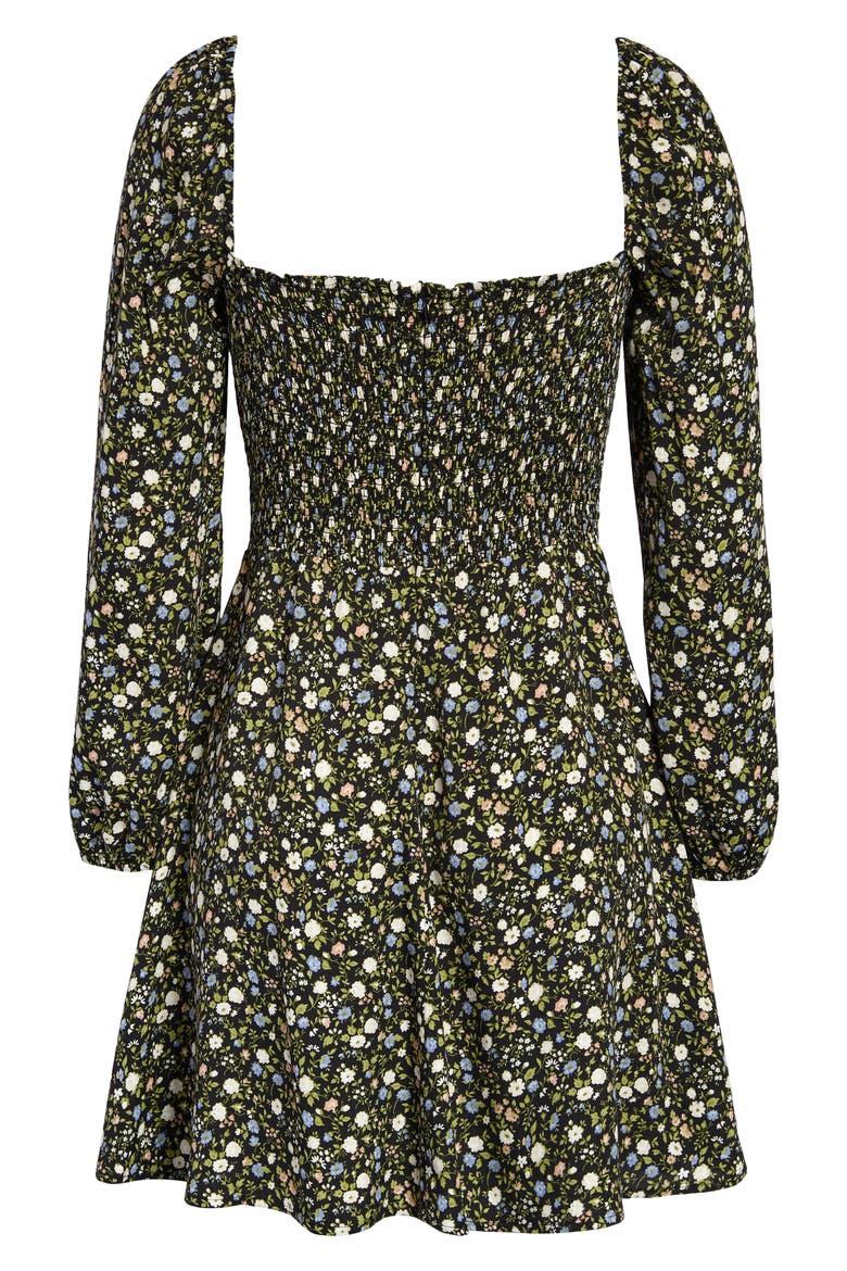 Mochi Floral Long Sleeve Dress, Alternate, color, ESPRIT
