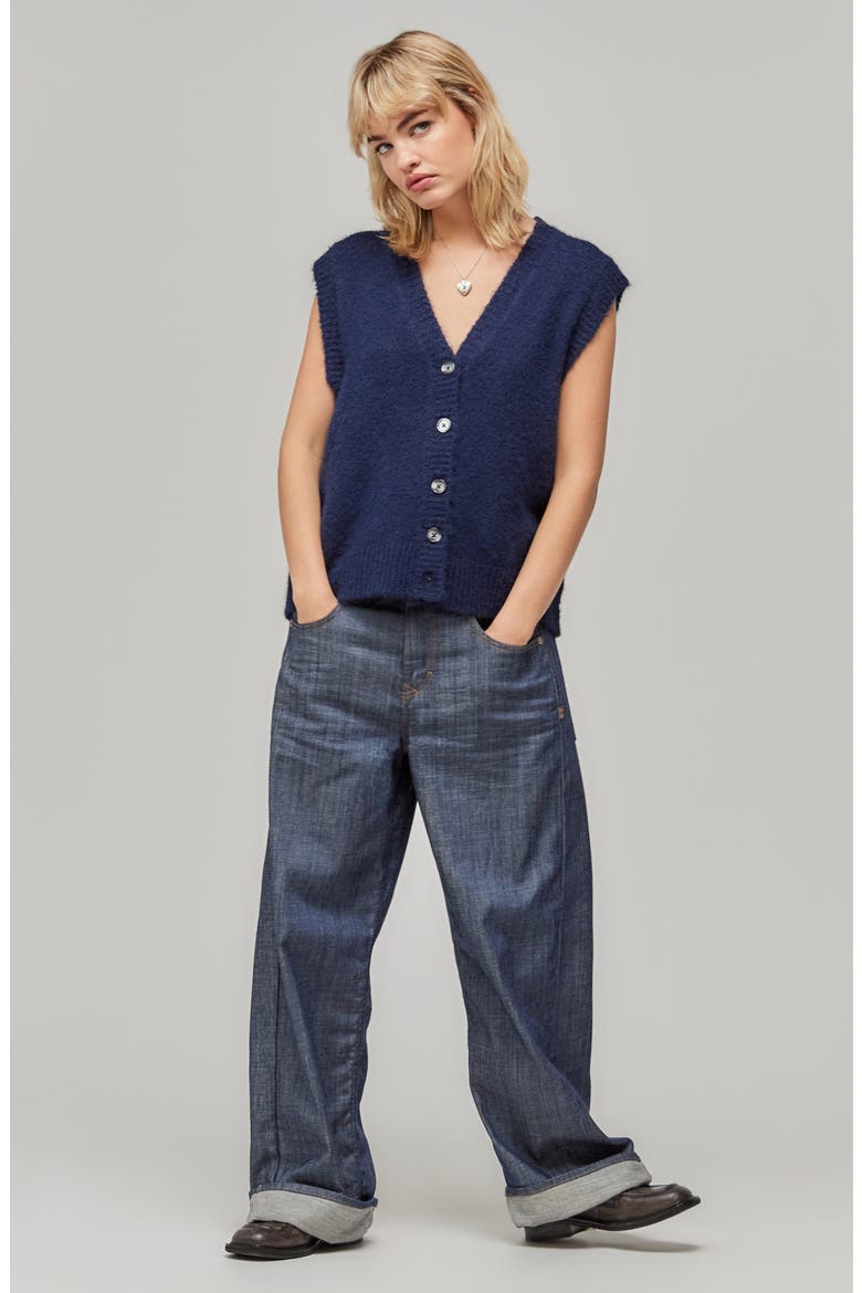 V-Neck Sweater Vest, Alternate, color, NAVY