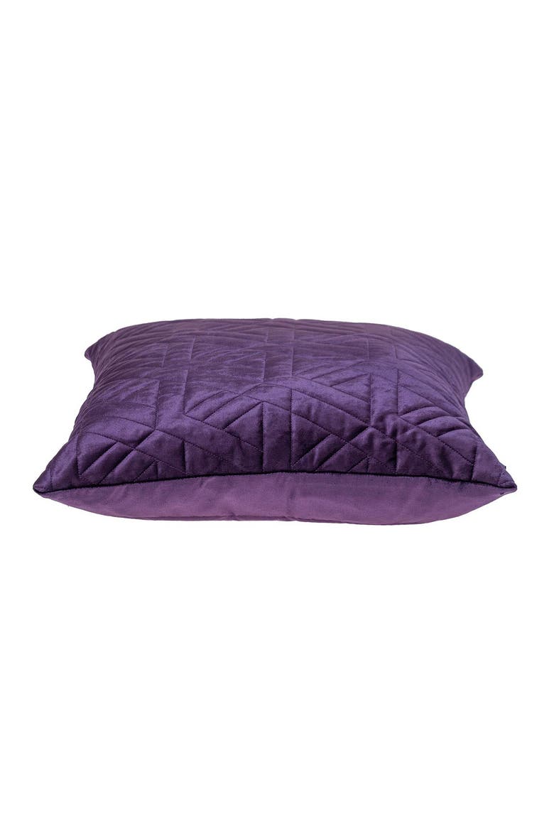 Delta Topstitched Throw Pillow, Alternate, color, PURPLE