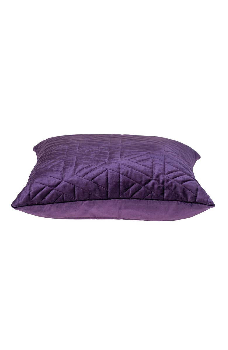 PARKLAND COLLECTION Delta Topstitched Throw Pillow, Alternate, color, Purple
