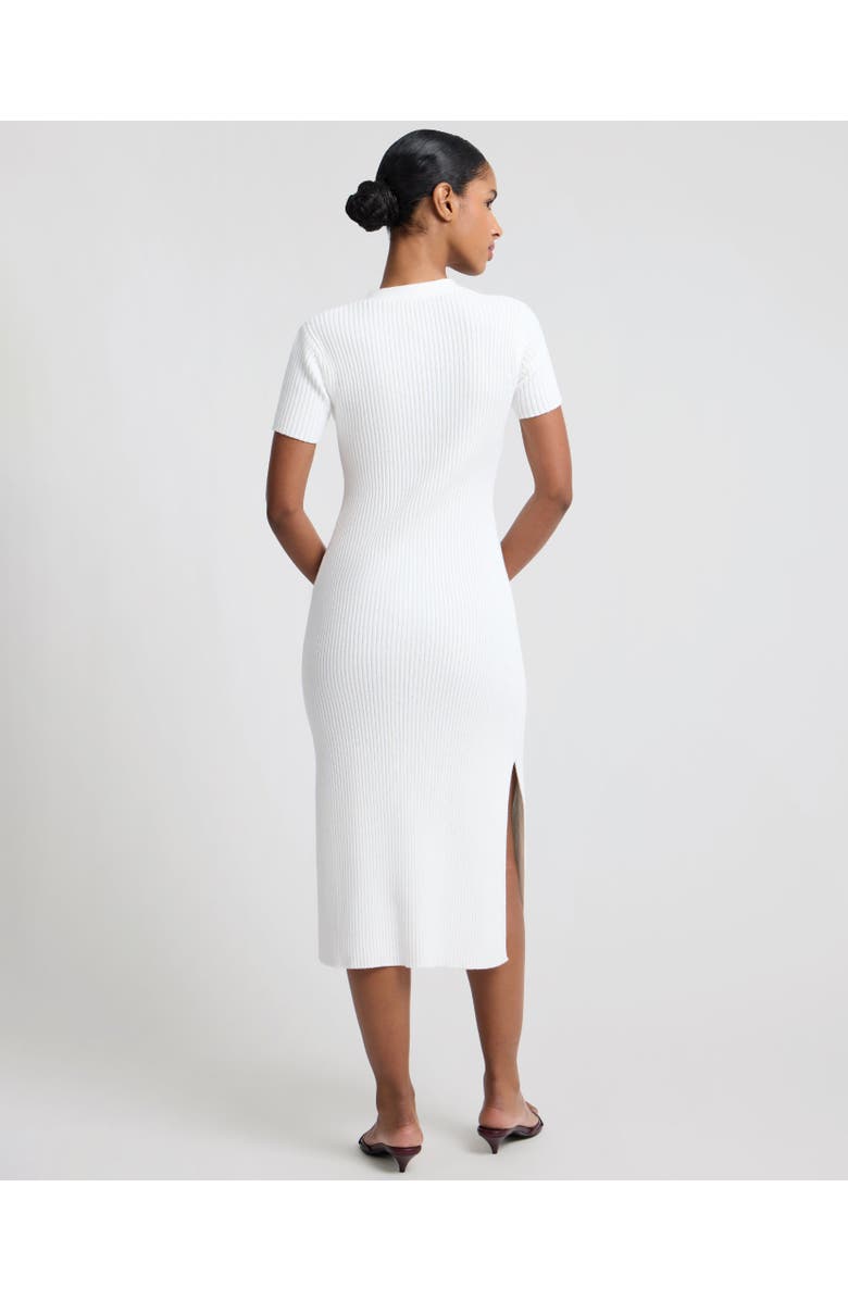 Onia V-Neck Button Front Dress, Alternate, color, White