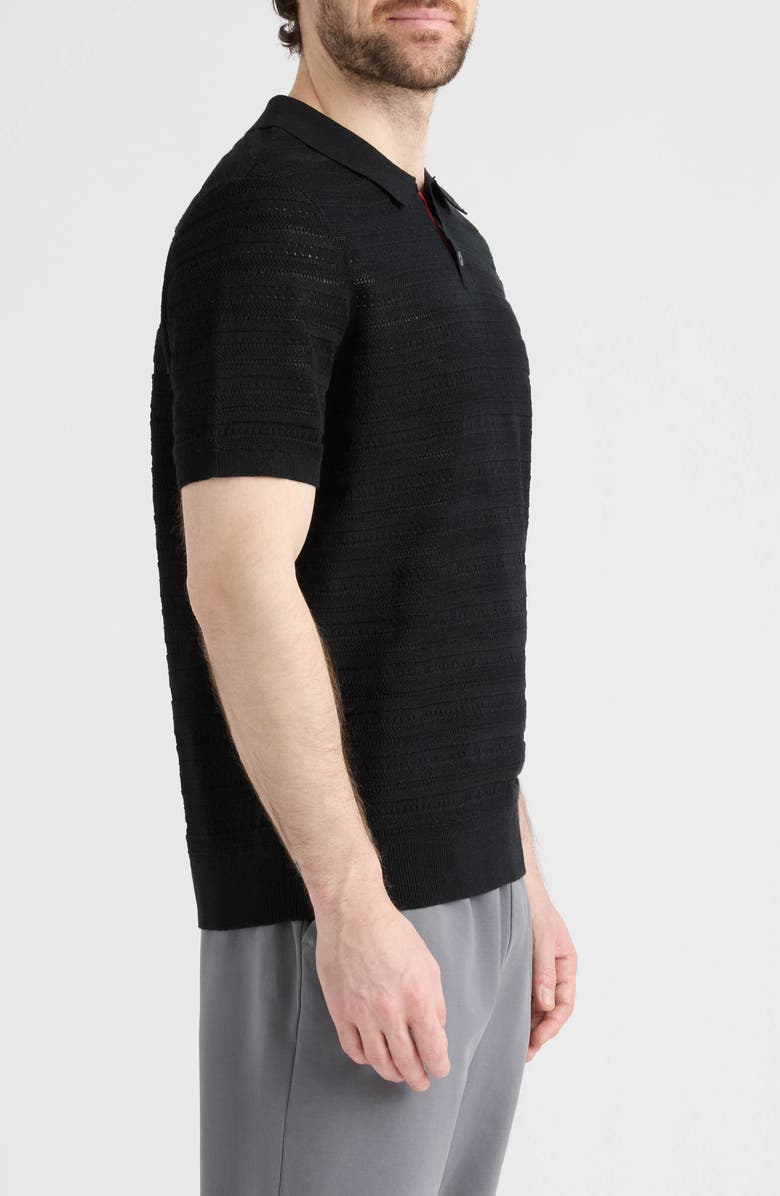 Hunter Portier Polo Sweater, Alternate, color, Black