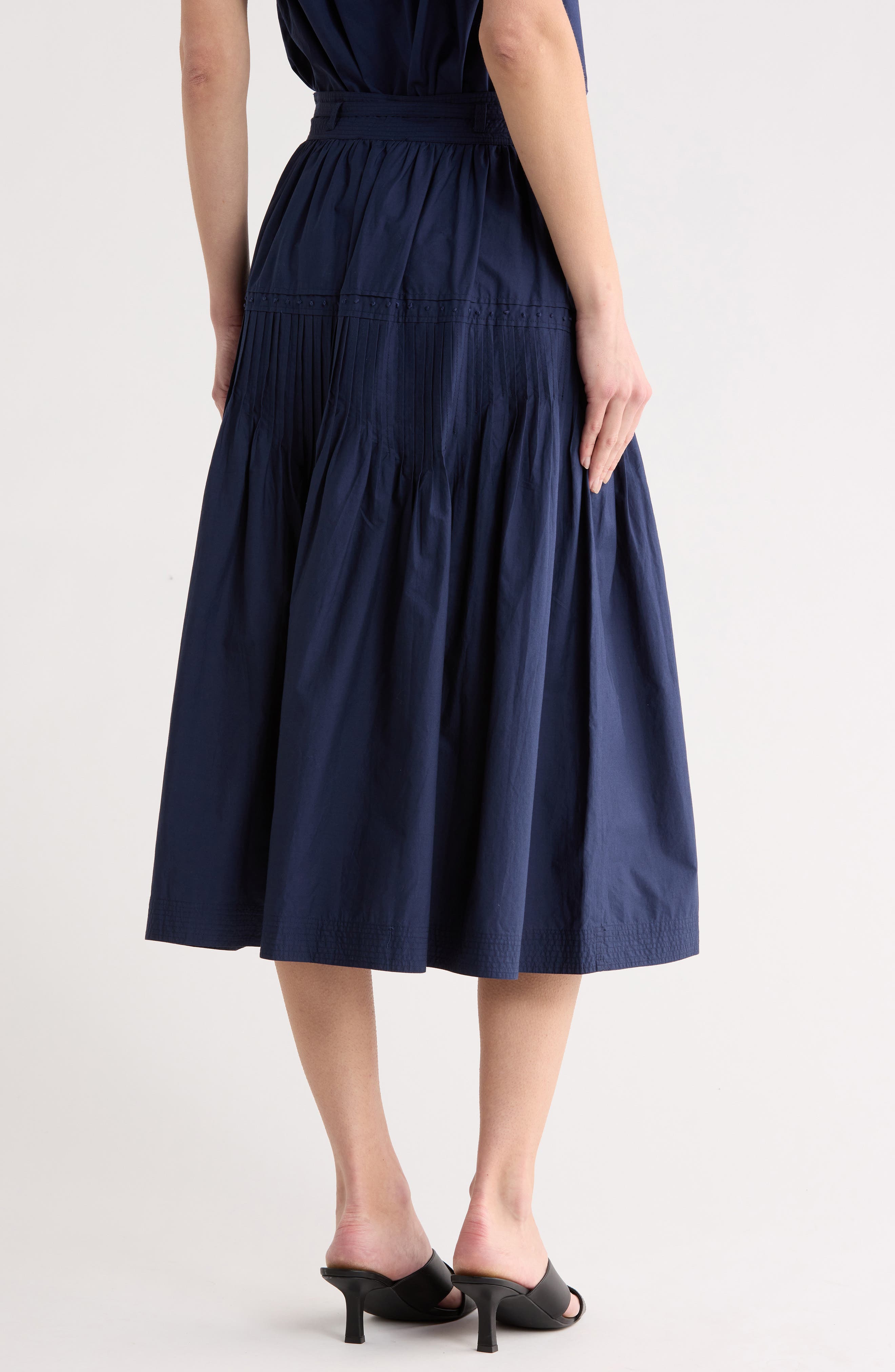 Blythe Cotton Poplin Midi Skirt - image 2