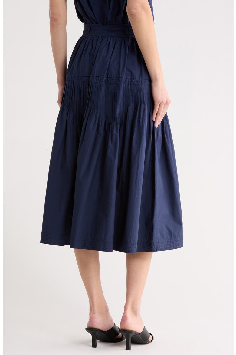 Blythe Cotton Poplin Midi Skirt, Alternate, color, MIDNIGHT