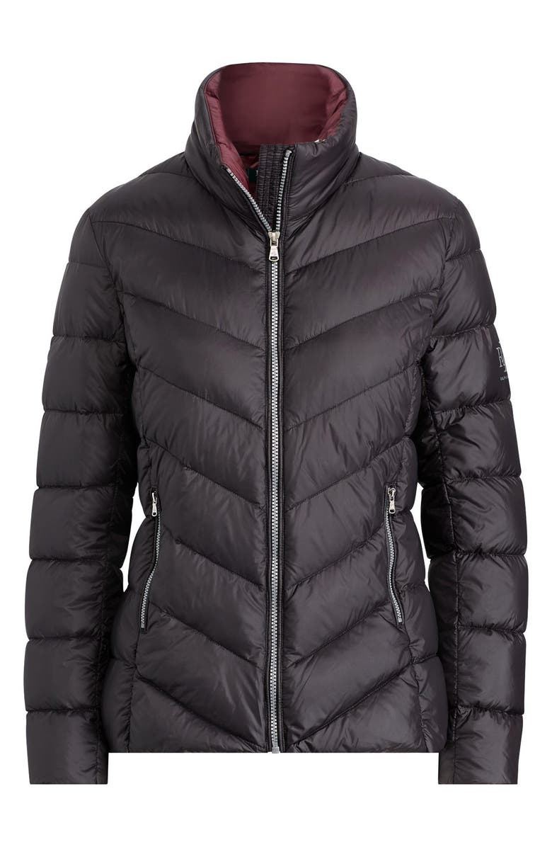 Lauren Ralph Lauren Chevron Quilted Packable Down Jacket, Alternate, color,
