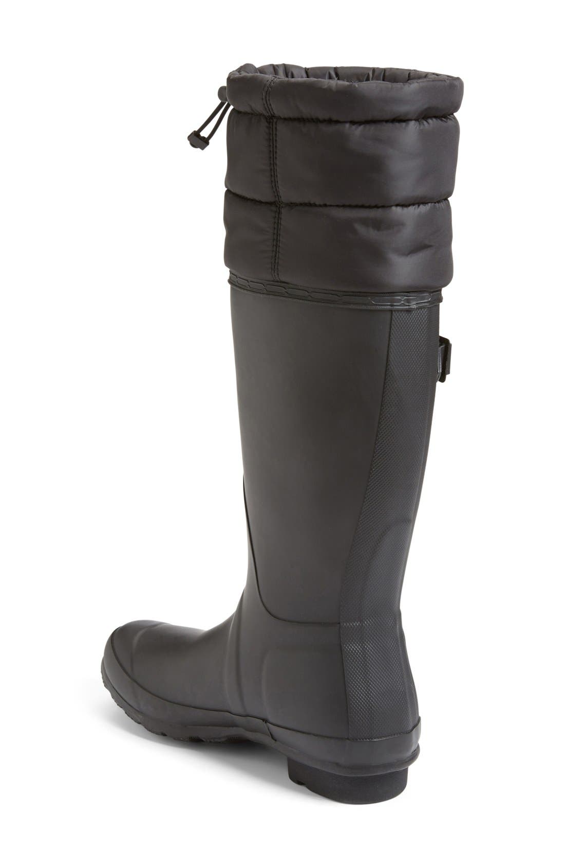 Hunter 'Original - Quilted Cuff' Rain Boot, Alternate, color, 