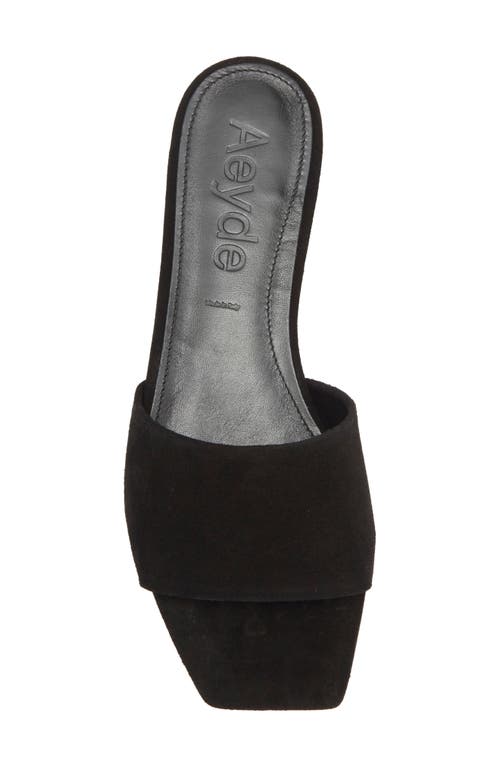 Aeyde Anna Suede Slides In Black