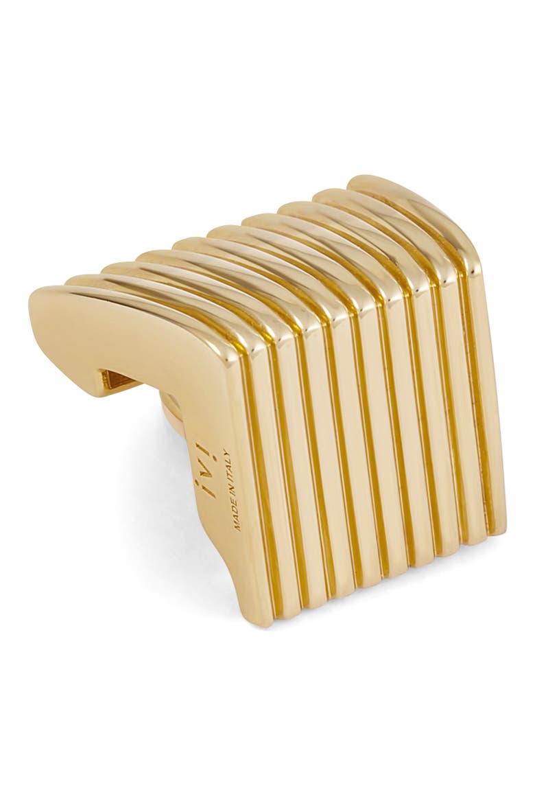 Liz Chunky Clip-On Earrings, Alternate, color, YELLOW GOLD