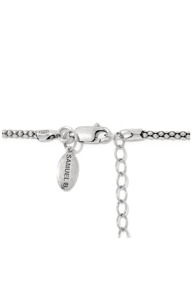 Oxidized Popcorn Chain Necklace, Alternate, color, SILVER