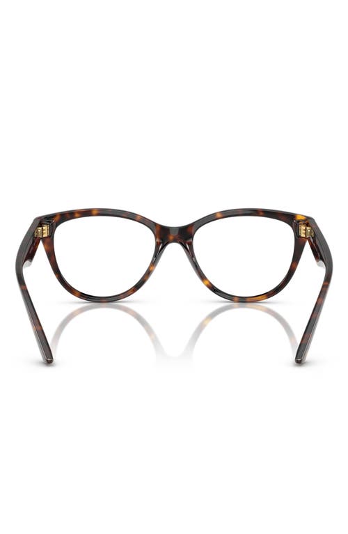 Versace 52mm Cat Eye Optical Glasses In Havana