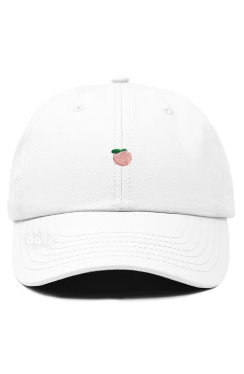 Dalix Lil Peach Dad Cap In White