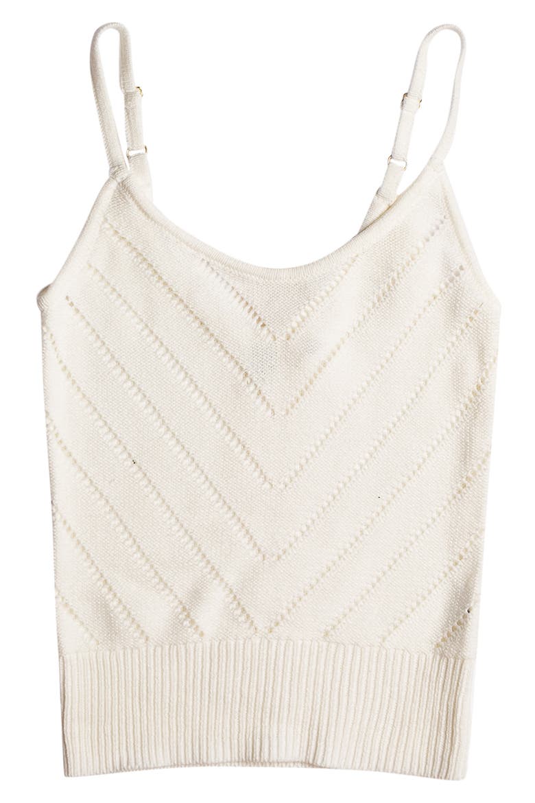 Sunrise Club Pointelle Stitch Tank, Alternate, color, SNOW WHITE