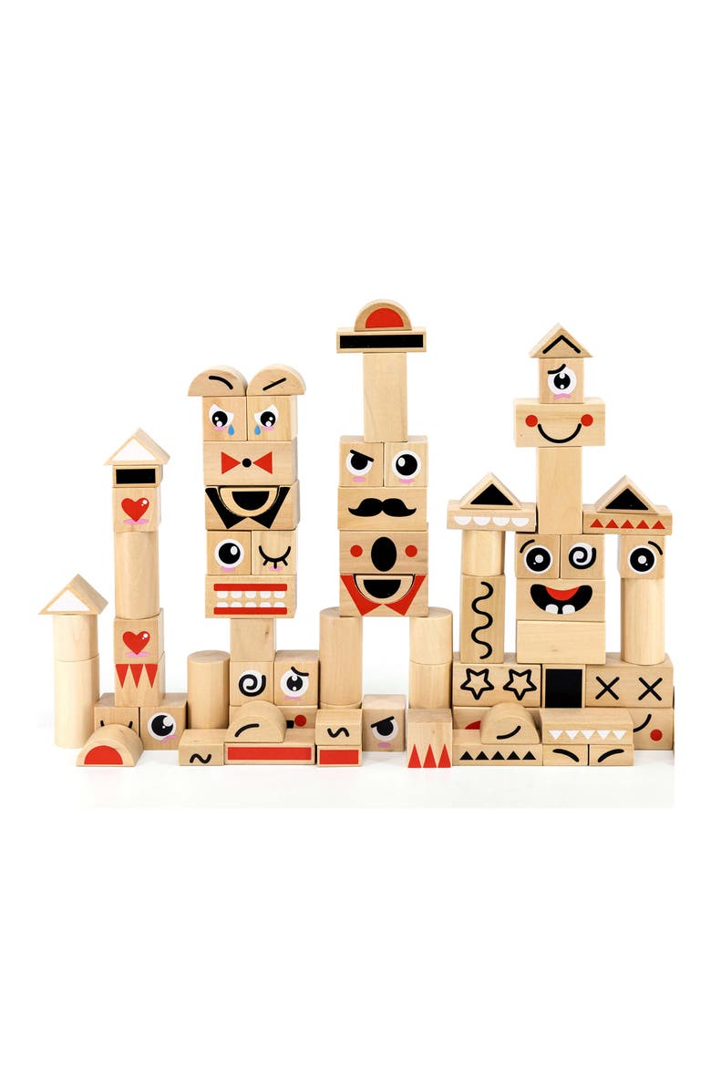 Kids' Expression Wooden Blocks, Alternate, color, MULTI