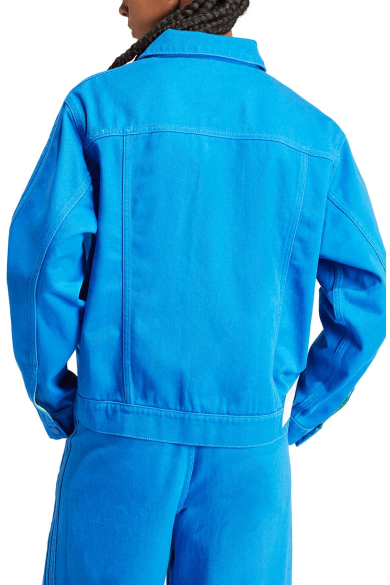 x KSENIASCHNAIDER 3-Stripes Dyed Cotton Twill Jacket, Alternate, color, BLUE