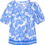 SUGARLIPS Rency Floral Billy Puff Sleeve Top