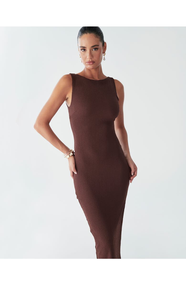 BWLDR Suny Midi Dress, Alternate, color, Chocolate