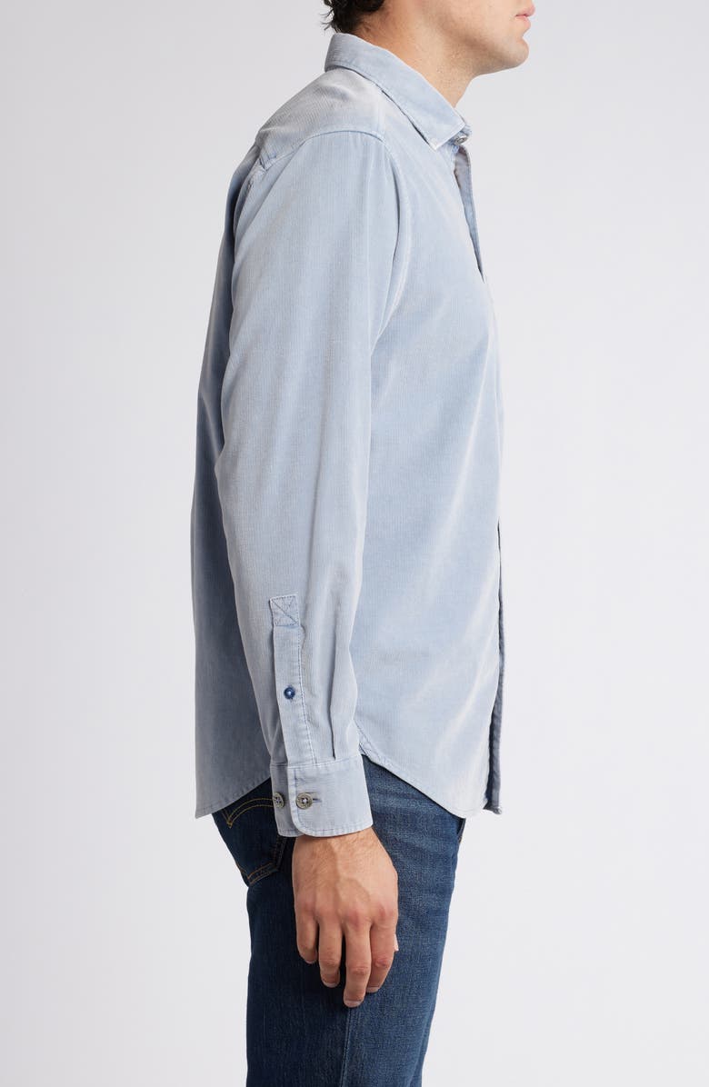 Tommy Bahama Coastline Sun Fade Stretch Cotton Corduroy Button-Up Shirt, Alternate, color, Denim Blue