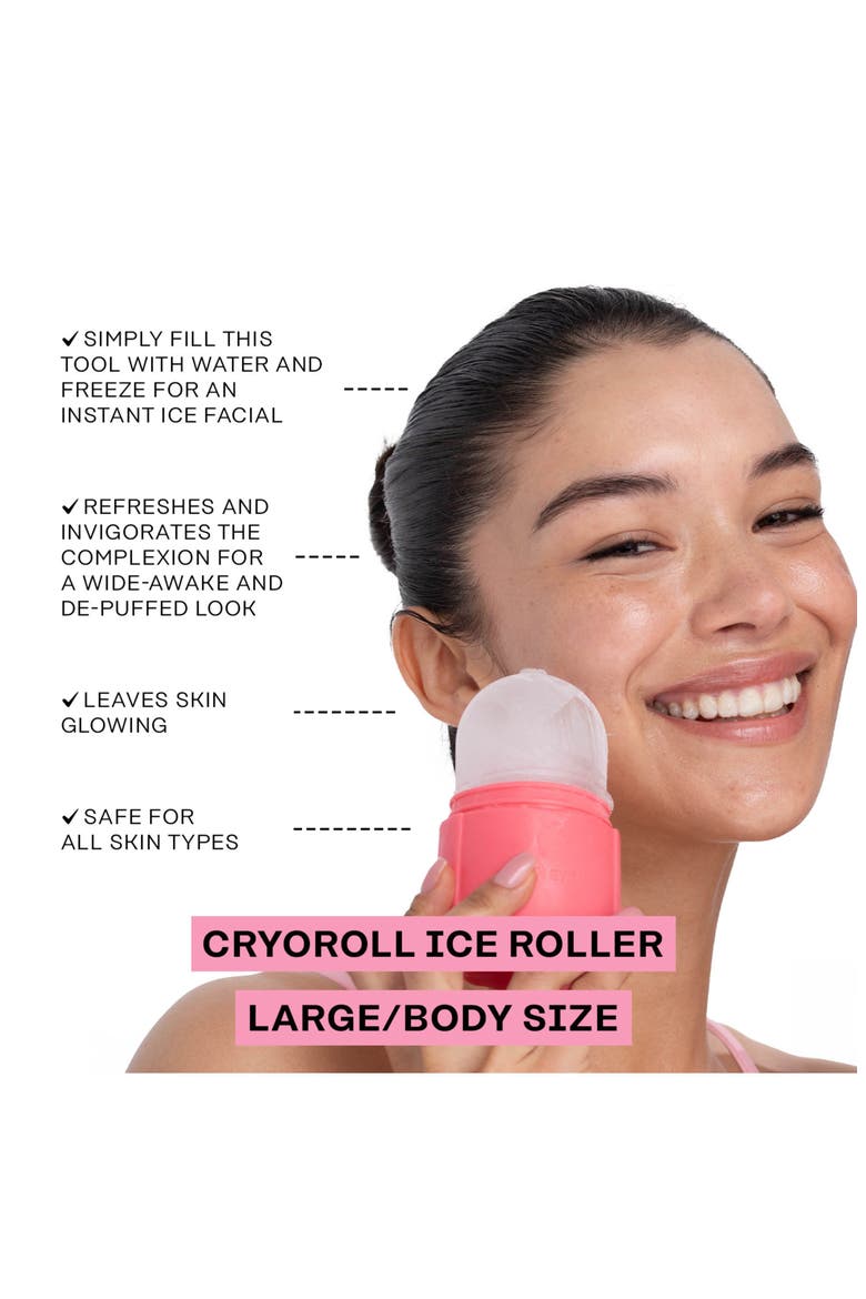 Cryoroll Ice Roller Face + Body, Alternate, color, PINK