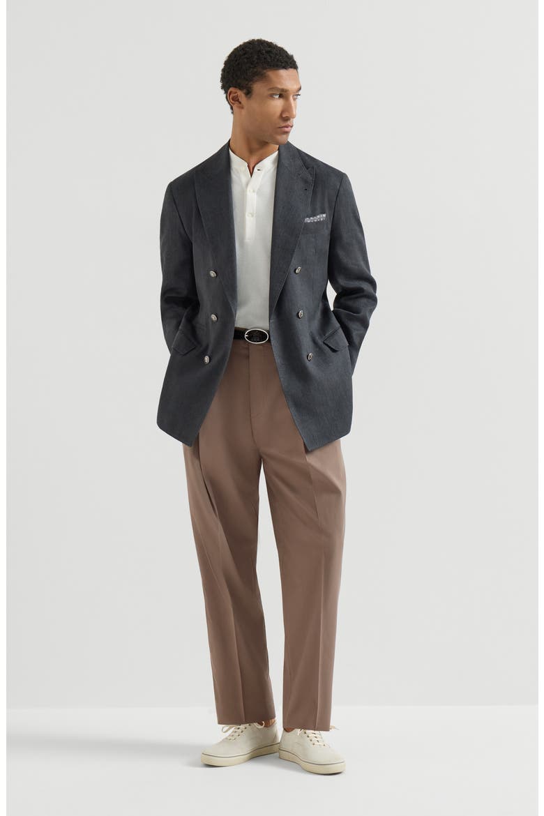 Cotton twill trousers, Alternate, color, Hazelnut