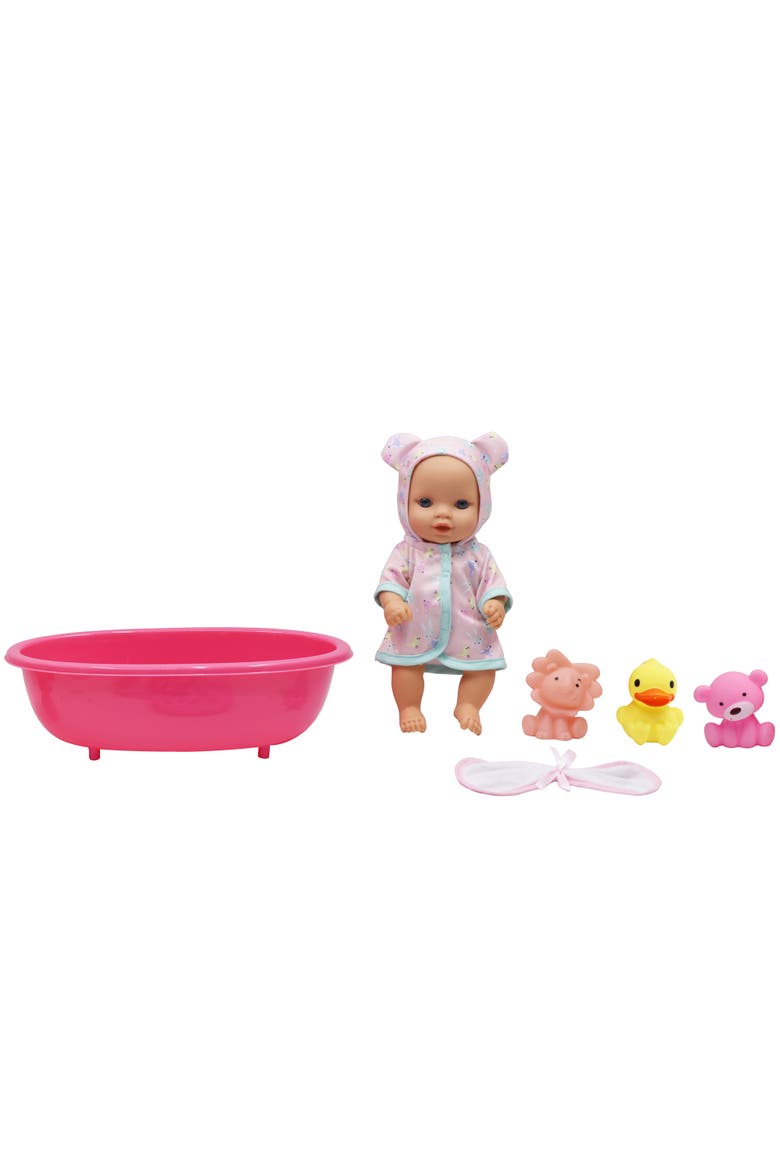 10" Baby Doll Bathing Playset With Accessories, Alternate, color, Multicolored