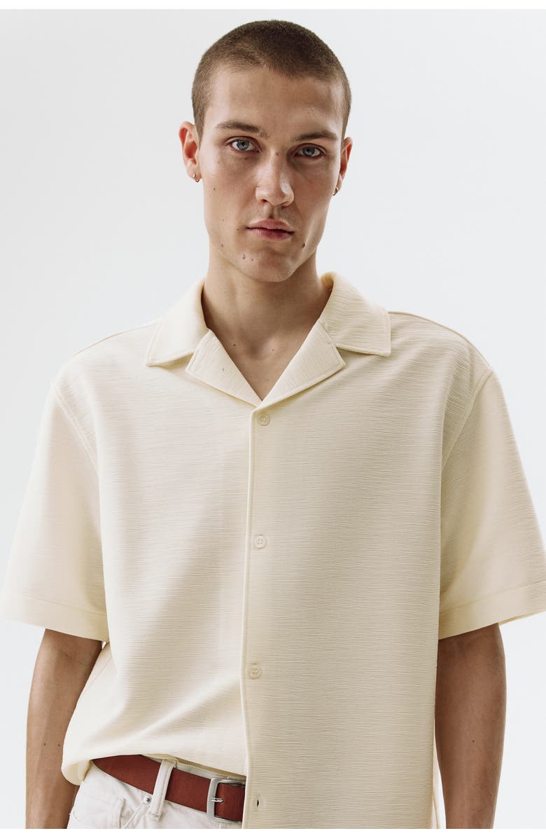 H&M Loose-fit resort shirt, Alternate, color, White
