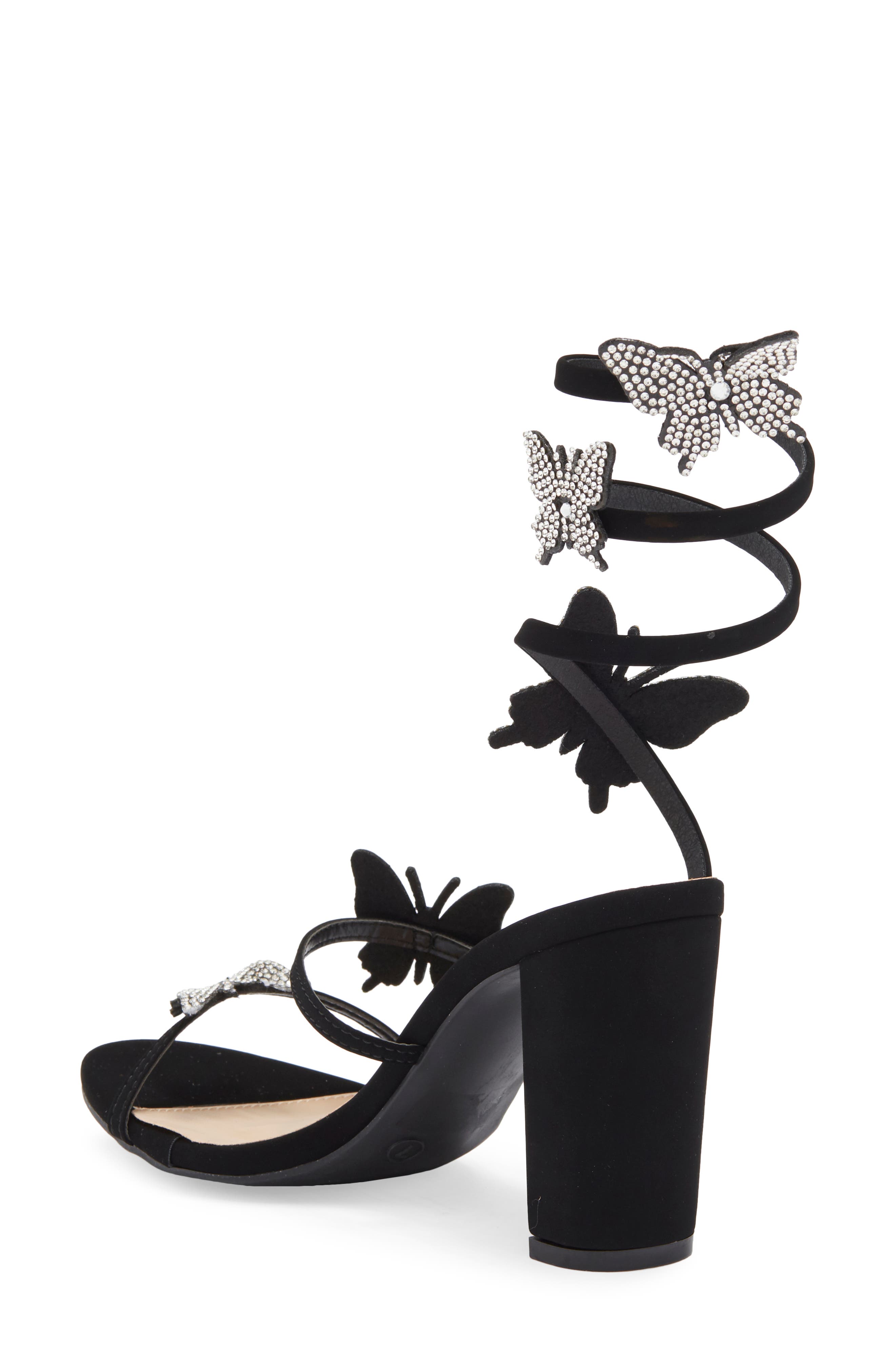 WILD DIVA LOUNGE Morry Rhinestone Butterfly Sandal, Alternate, color, 